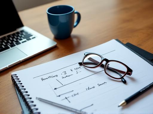 Business plan e strategie di carriera su scrivania professionale